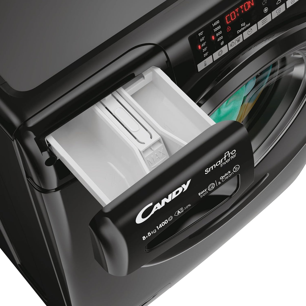 Freestanding Washer Dryer 17.6lb 11lb 1400RPM LED Display Black