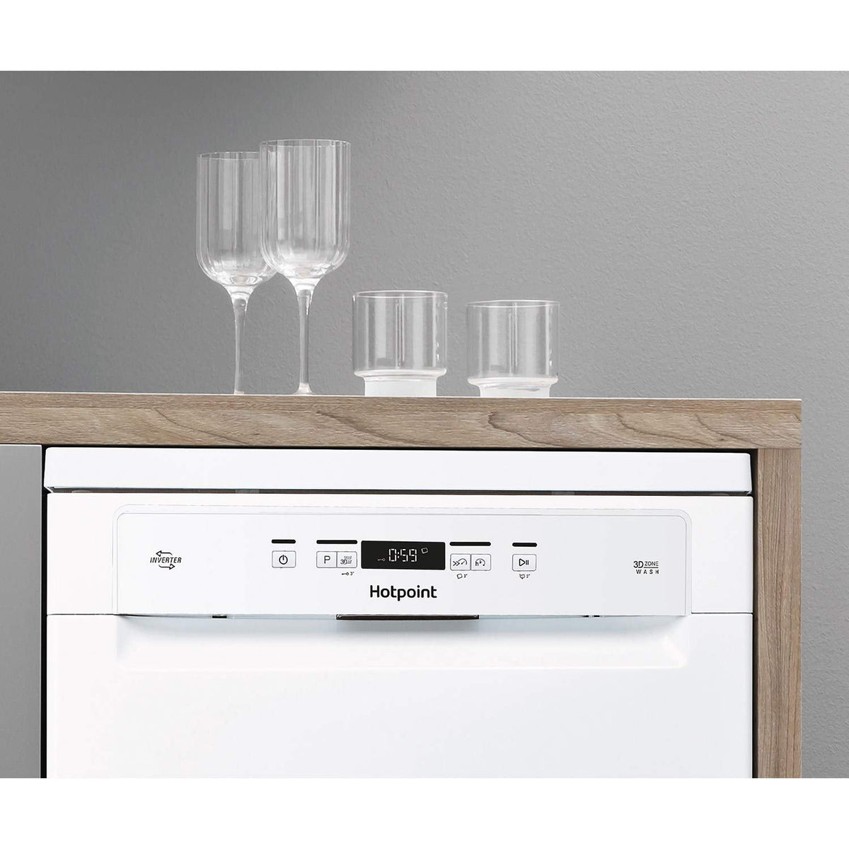 Freestanding Dishwasher 14 Place Settings 23.6in White