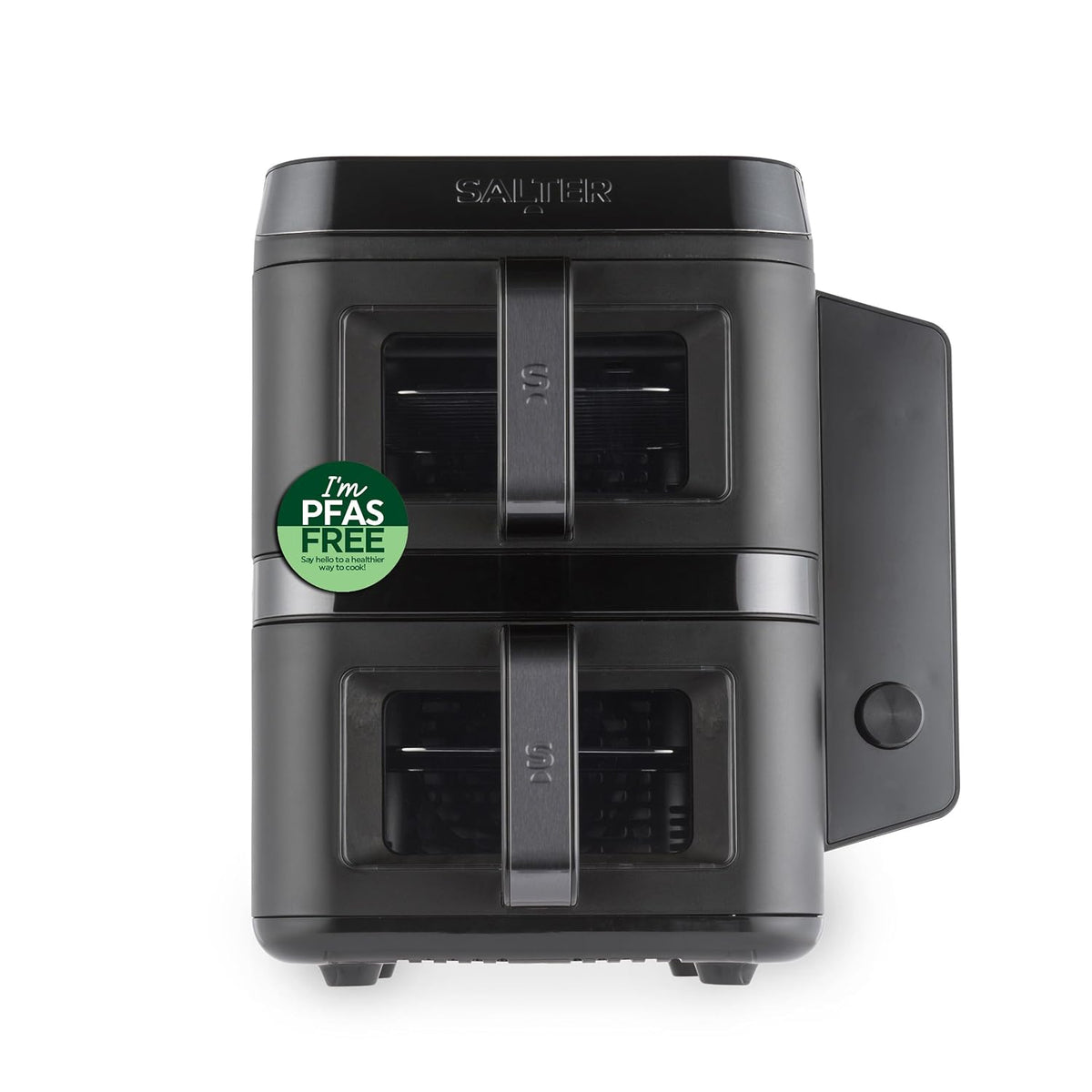 Double Stack Air Fryer 9.5 Qt 2400W 12 Functions Black