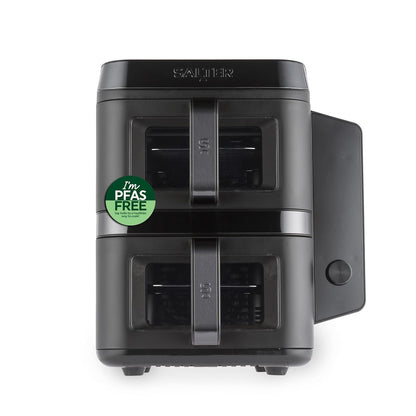 Double Stack Air Fryer 9.5 Qt 2400W 12 Functions Black