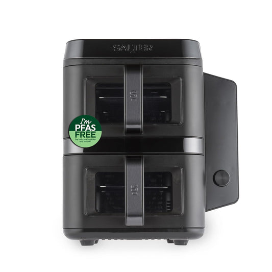 Double Stack Air Fryer 9.5 Qt 2400W 12 Functions Black