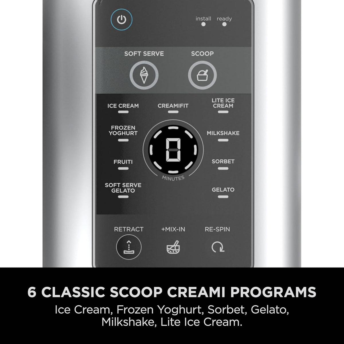 Ice Cream Maker 13 Functions 2x 16.2 fl oz Tubs Soft Serve Platinum