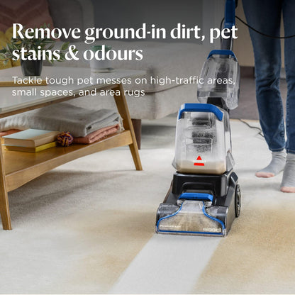 Compact Carpet Cleaner 600W 0.5 Qt Detachable Hose Blue