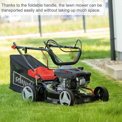 Self-Propelled Petrol Lawn Mower 16.5in 131cc 11.9 Gal Grass Box Red Black