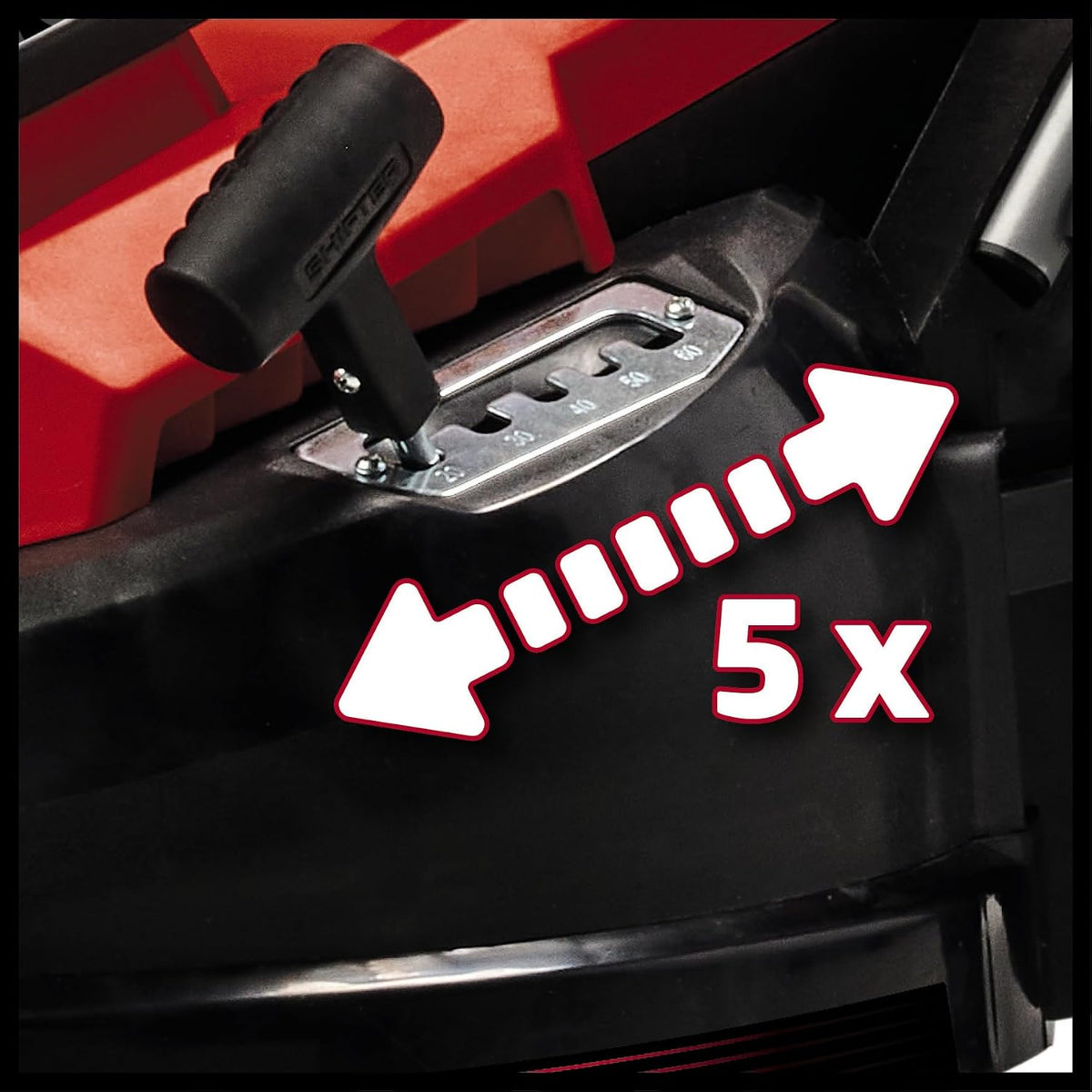 Corded Electric Lawn Mower 14.6in 1600W 10 Gal Grass Box 5 Heights Red Black