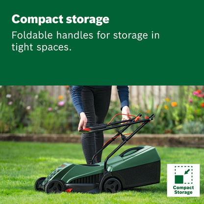 Corded Lawn Mower 12.6in 1200W 8.2 Gal Grass Box Extra Blade