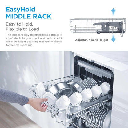 Freestanding Dishwasher 10 Place Settings 17.7in Stainless Steel