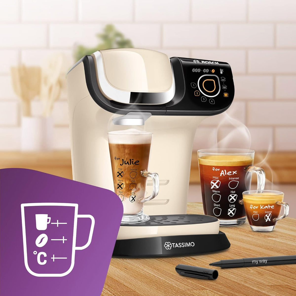Coffee Machine 1500W 1.4 Qt T Disc Intellibrew Cream
