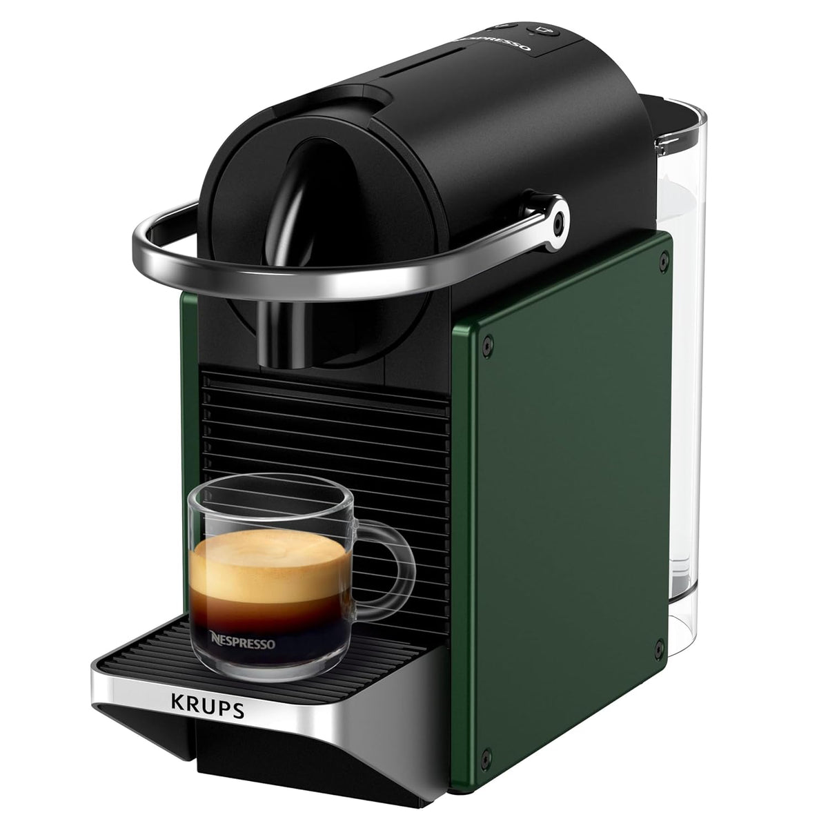 Automatic Pod Coffee Machine 1260W 1.1 Qt Removable Tank Silver