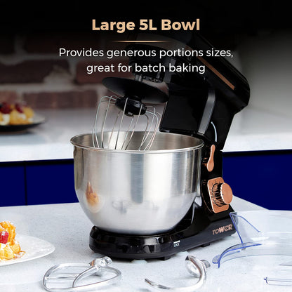 Stand Mixer 5.3 Qt 6 Speeds Pulse Function 1000W Rose Gold