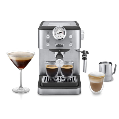 Pump Espresso Coffee Machine 15 Bar 1.1 Qt Stainless Steel Black