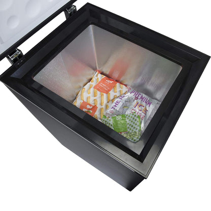 Chest Freezer 3.4 cu ft Slimline 18.7in Manual Defrost Black