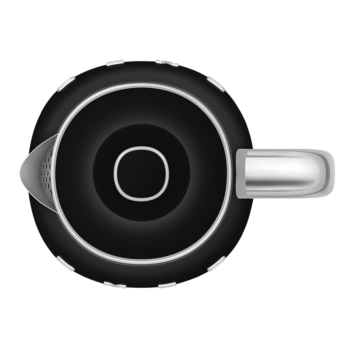 50'S Style Retro Range Breakfast Set 0.8 Qt 1400W Mini Kettle And 4-Slice 2000W Toaster Black