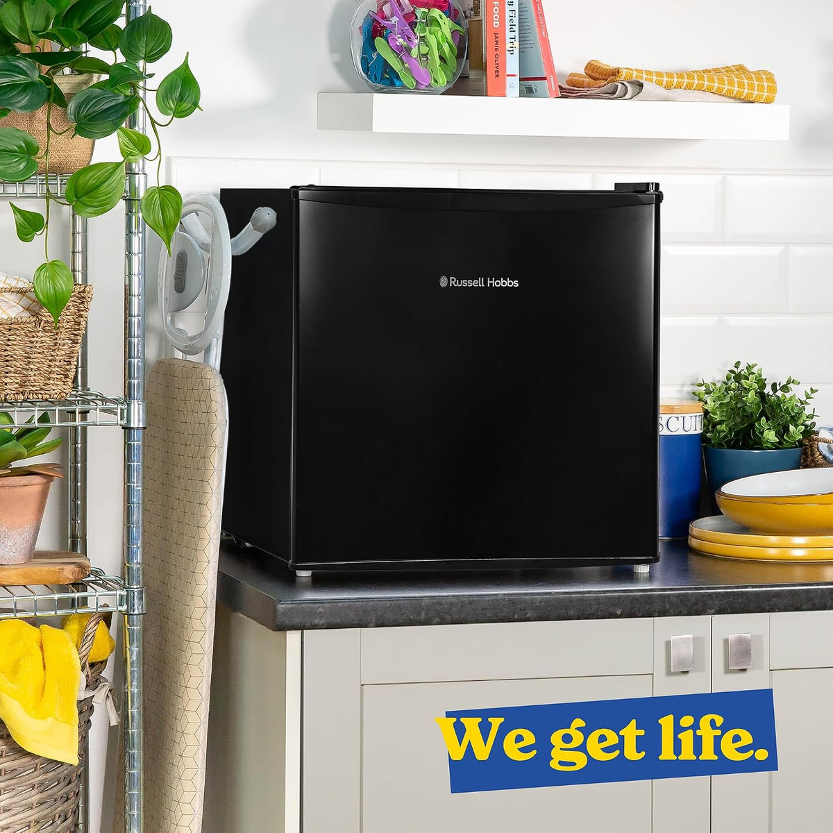 Freestanding Mini Freezer 1.1 cu ft Adjustable Temperature Black Reversible Door