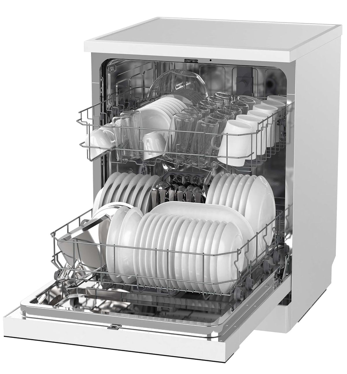 Freestanding Dishwasher 14 Place Settings 23.6in White
