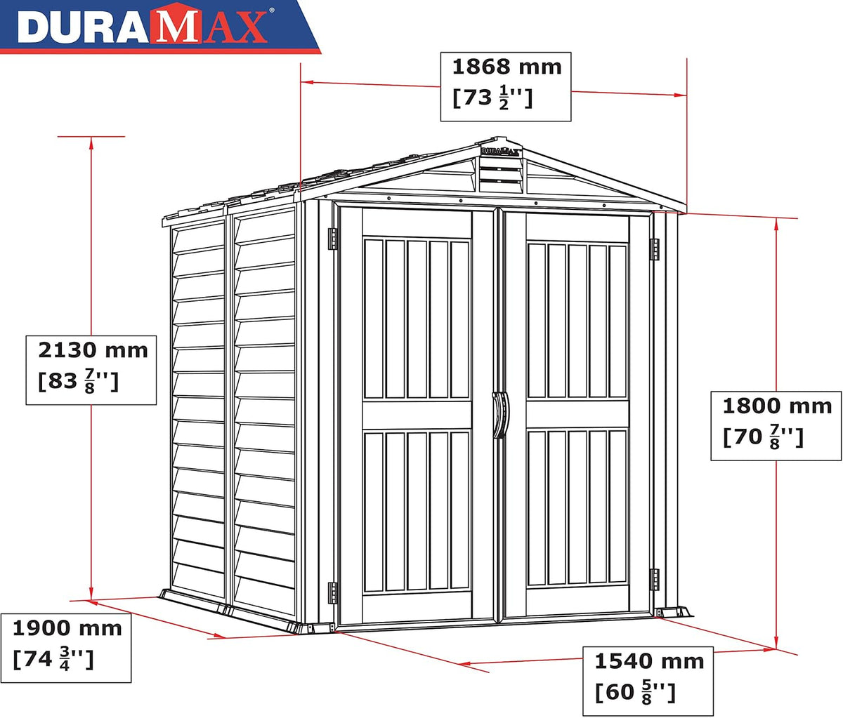 Plastic Garden Storage Shed 6 X 6 Ft Dark Gray Adobe Metal Roof