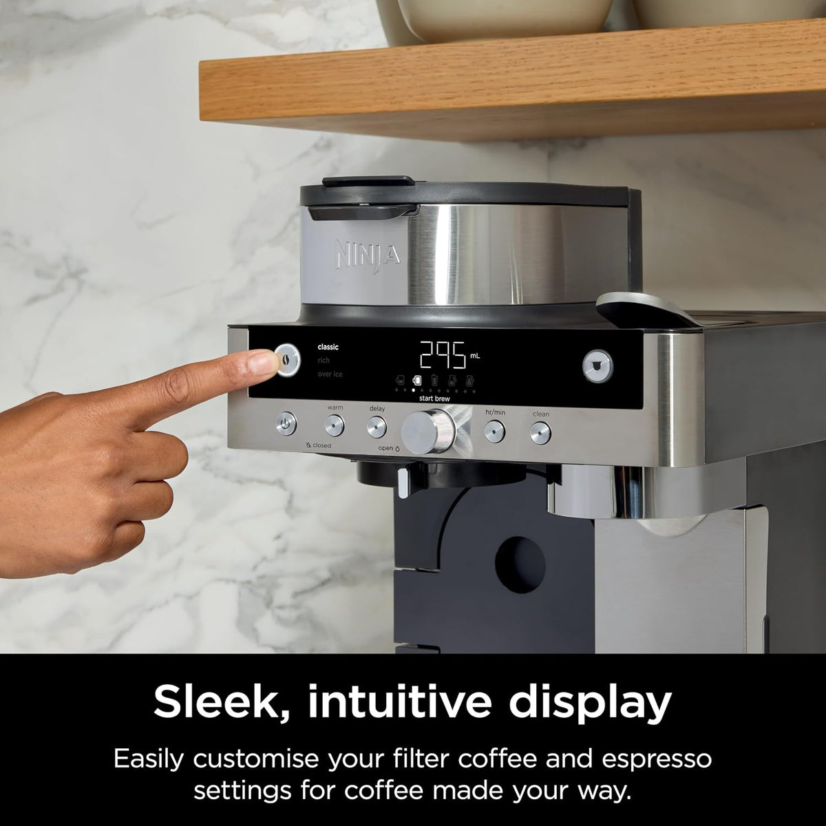 2-in-1 Filter Coffee And Pod Capsule Machine 1.9 Qt Built-in Milk Frother Black