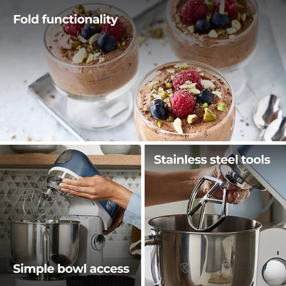 Stand Mixer 5.3 Qt 1000W 6 Speed Blue