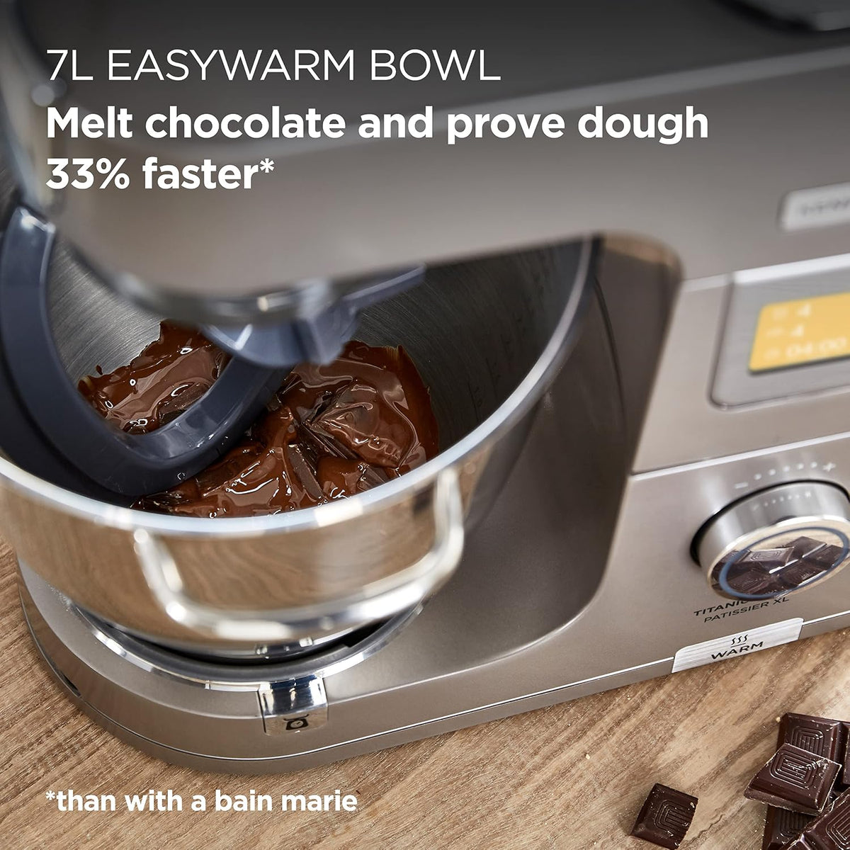 Stand Mixer 7.4 Qt 5.3 Qt 1400W 6 Speeds Touch Screen Silver
