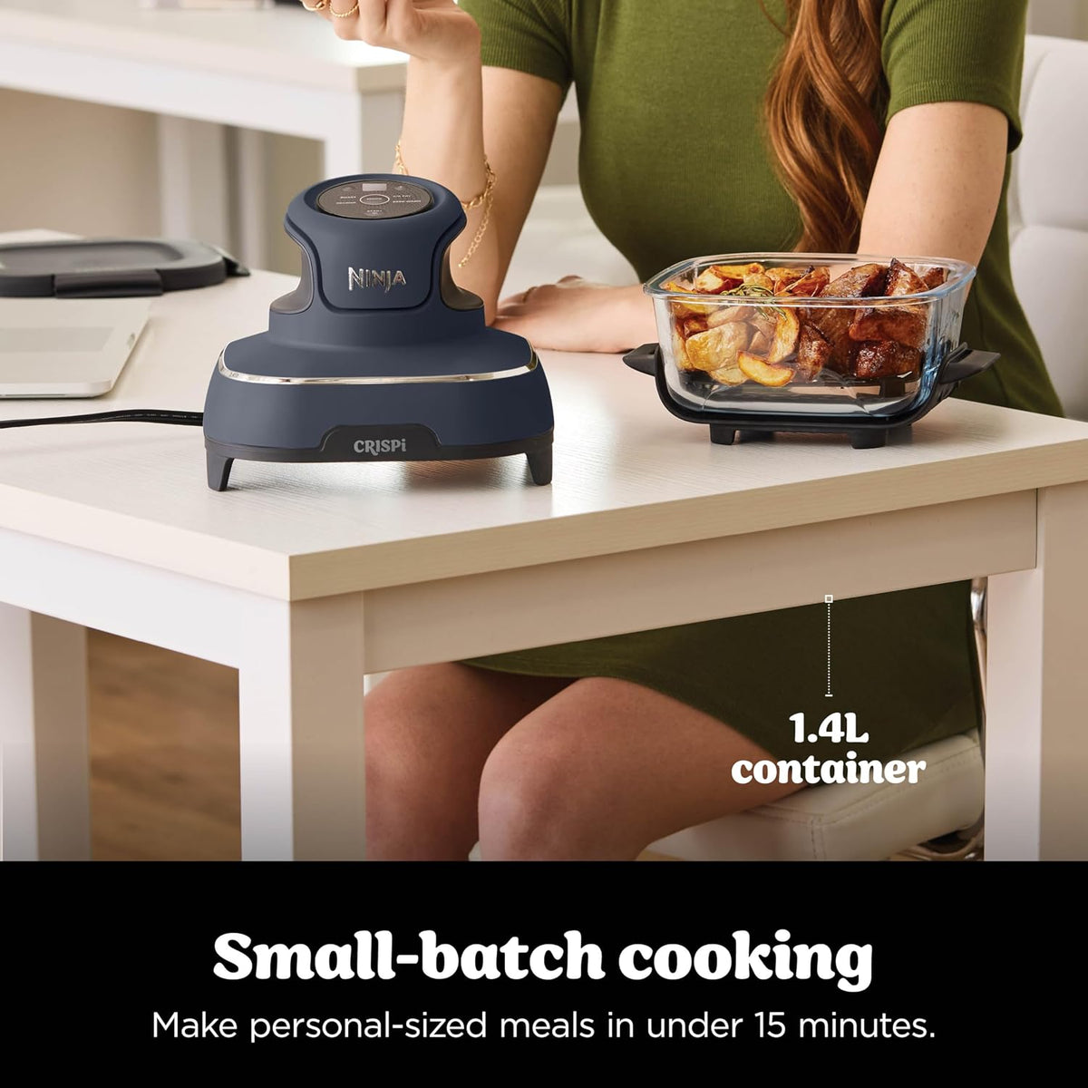 CRISPi Portable Air Fryer 4-in-1 4 Qt Cyber Space Blue