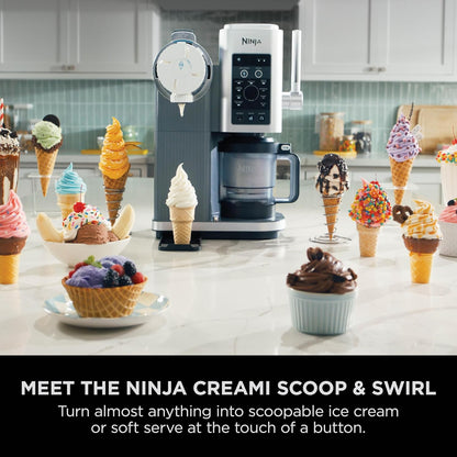 Ice Cream Maker 13 Functions 2x 16.2 fl oz Tubs Soft Serve Platinum