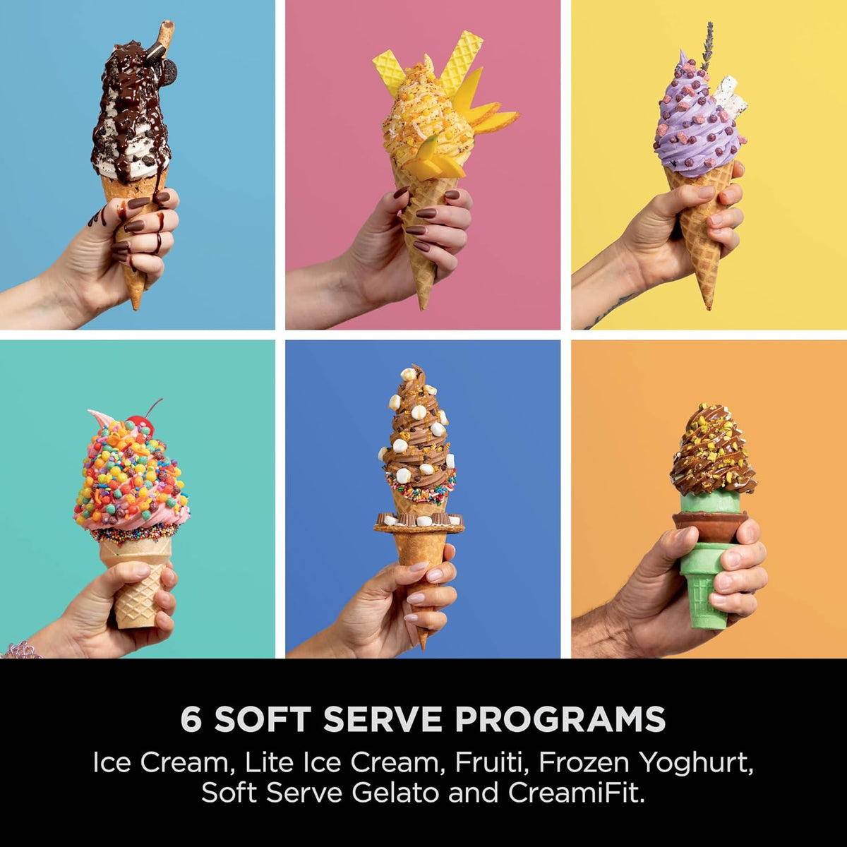 Ice Cream Maker 13 Functions 2x 16.2 fl oz Tubs Soft Serve Platinum