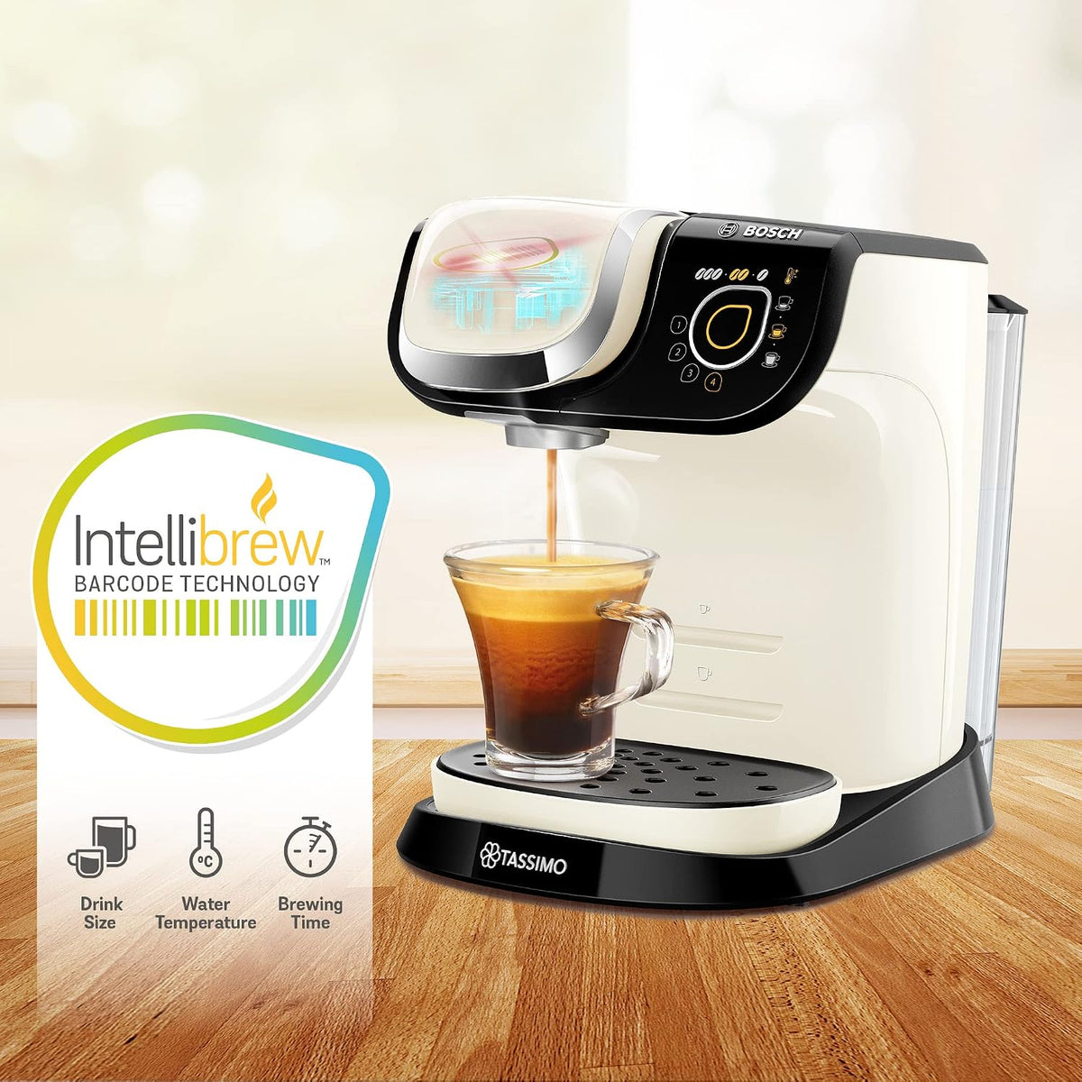 Coffee Machine 1500W 1.4 Qt T Disc Intellibrew Cream