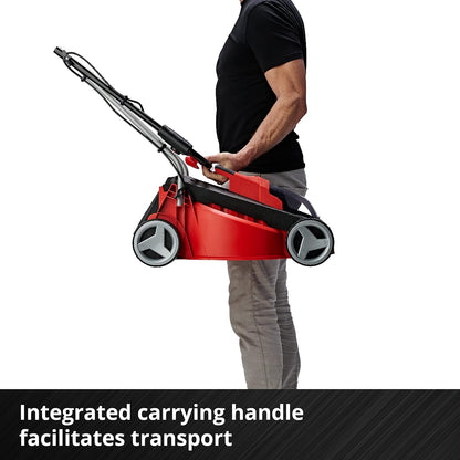 Cordless Lawn Mower 11.8in 18V Brushless Motor Red Black