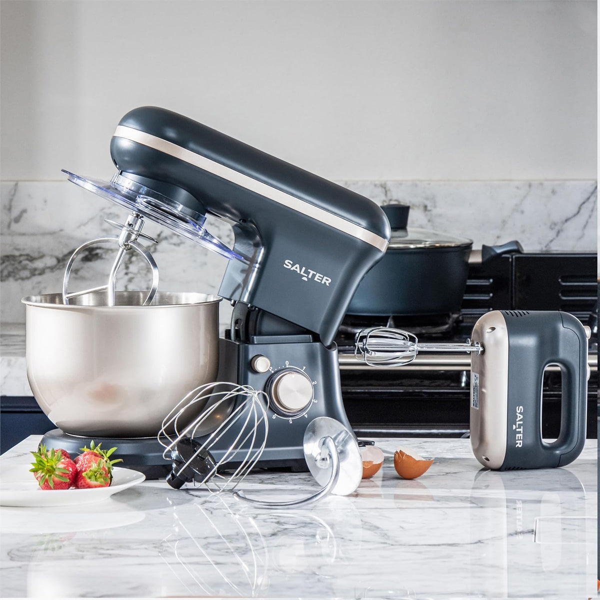 Stand Mixer 5.3 Qt 6-Speed 1200W Pulse Blue