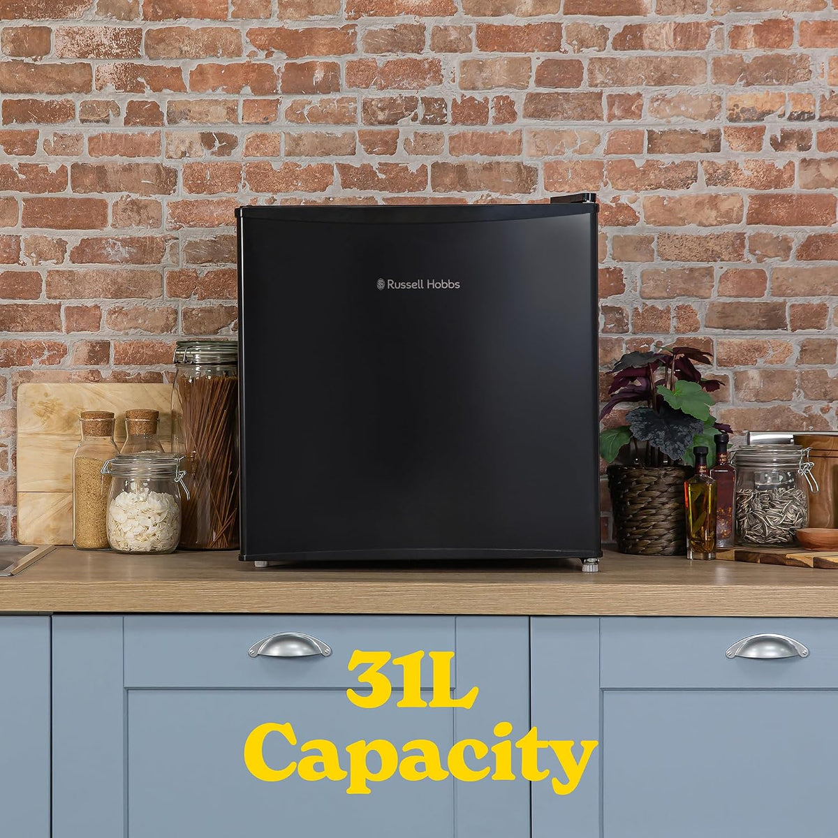 Freestanding Mini Freezer 1.1 cu ft Adjustable Temperature Black Reversible Door