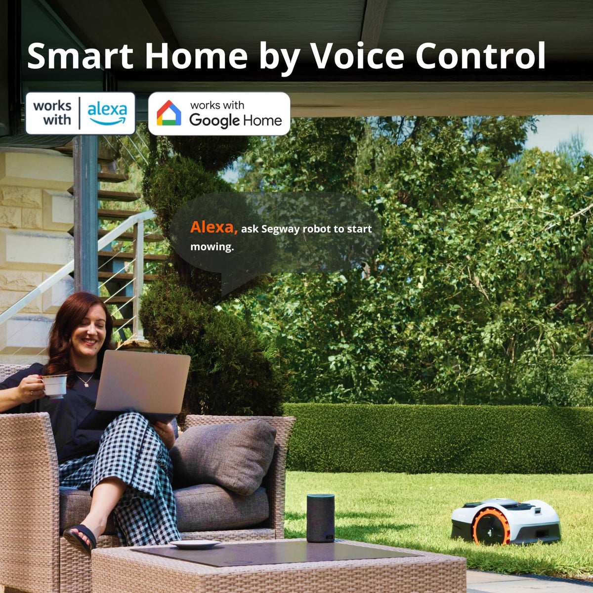 Robotic Lawn Mower 500m² EFLS 2.0 RTK Vision AI Mapping Gray