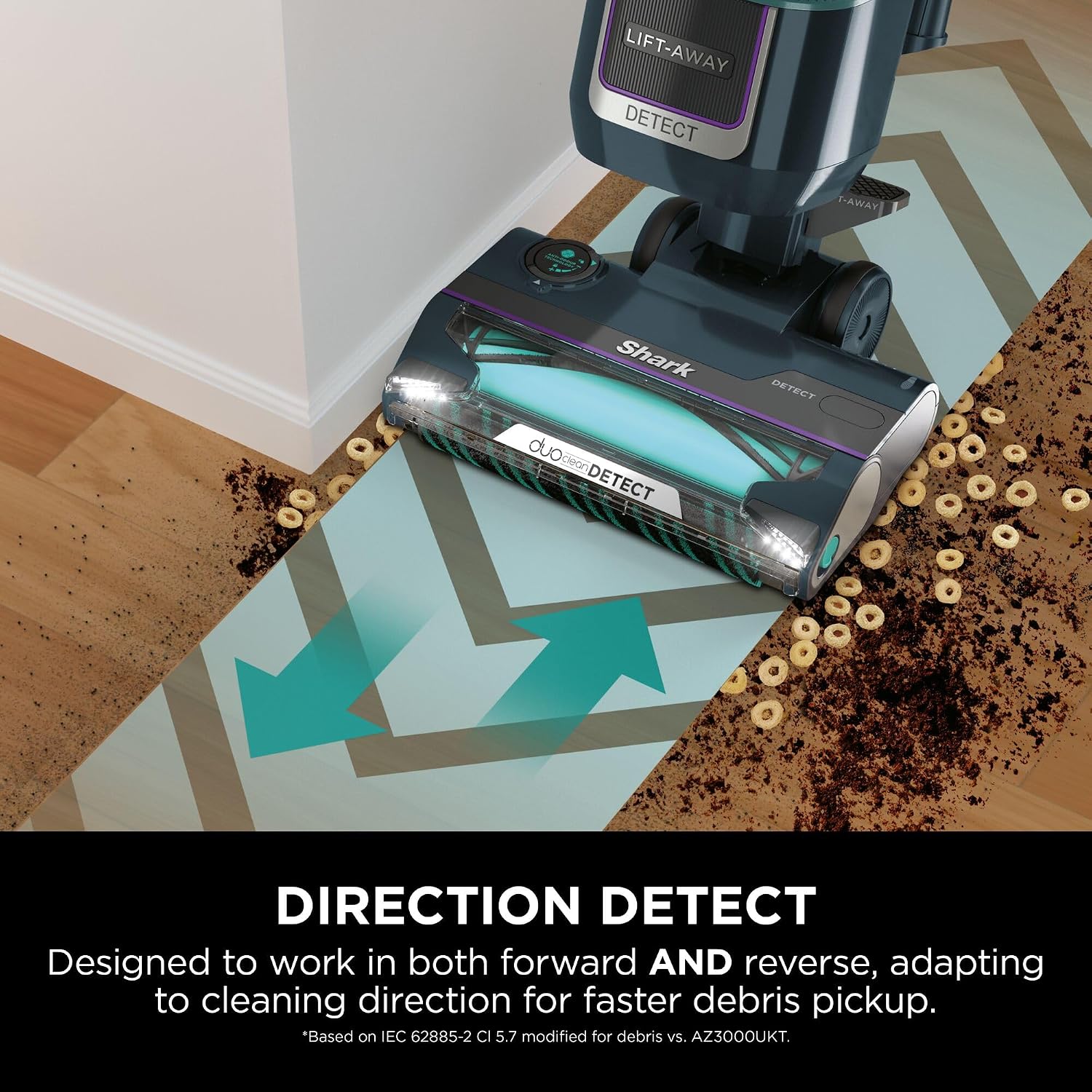 Upright Vacuum Cleaner 2.5L XL Dust Cup DuoClean Detect Corded Blue
