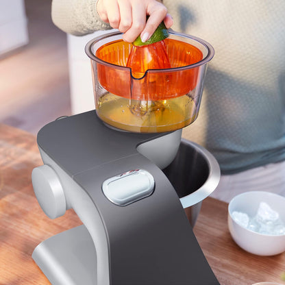 Stand Mixer 7 In 1 1000W 4.1 Qt Bowl 7 Speeds White Silver