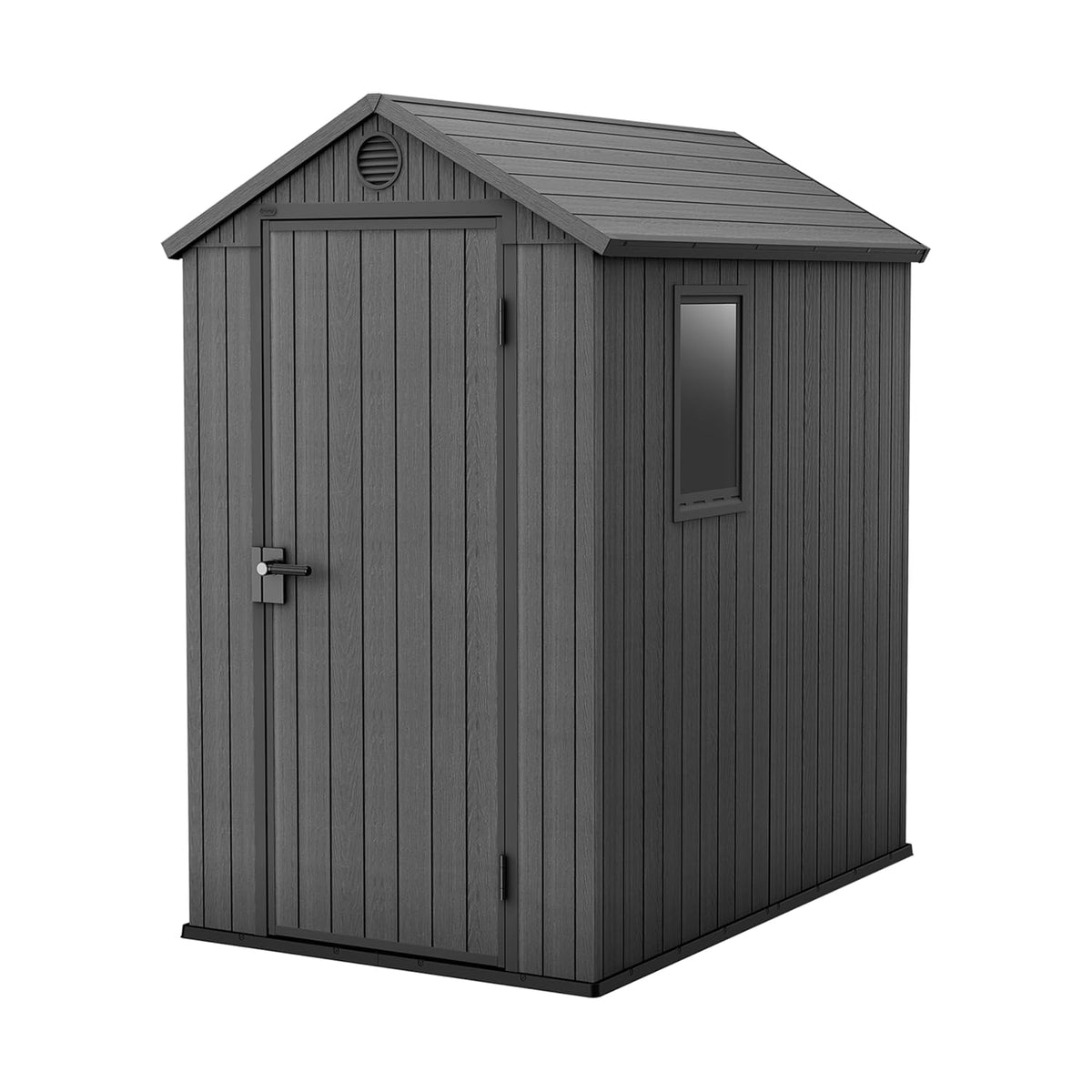 Resin Garden Storage Shed 6 X 4 Ft Gray Single Door Lockable