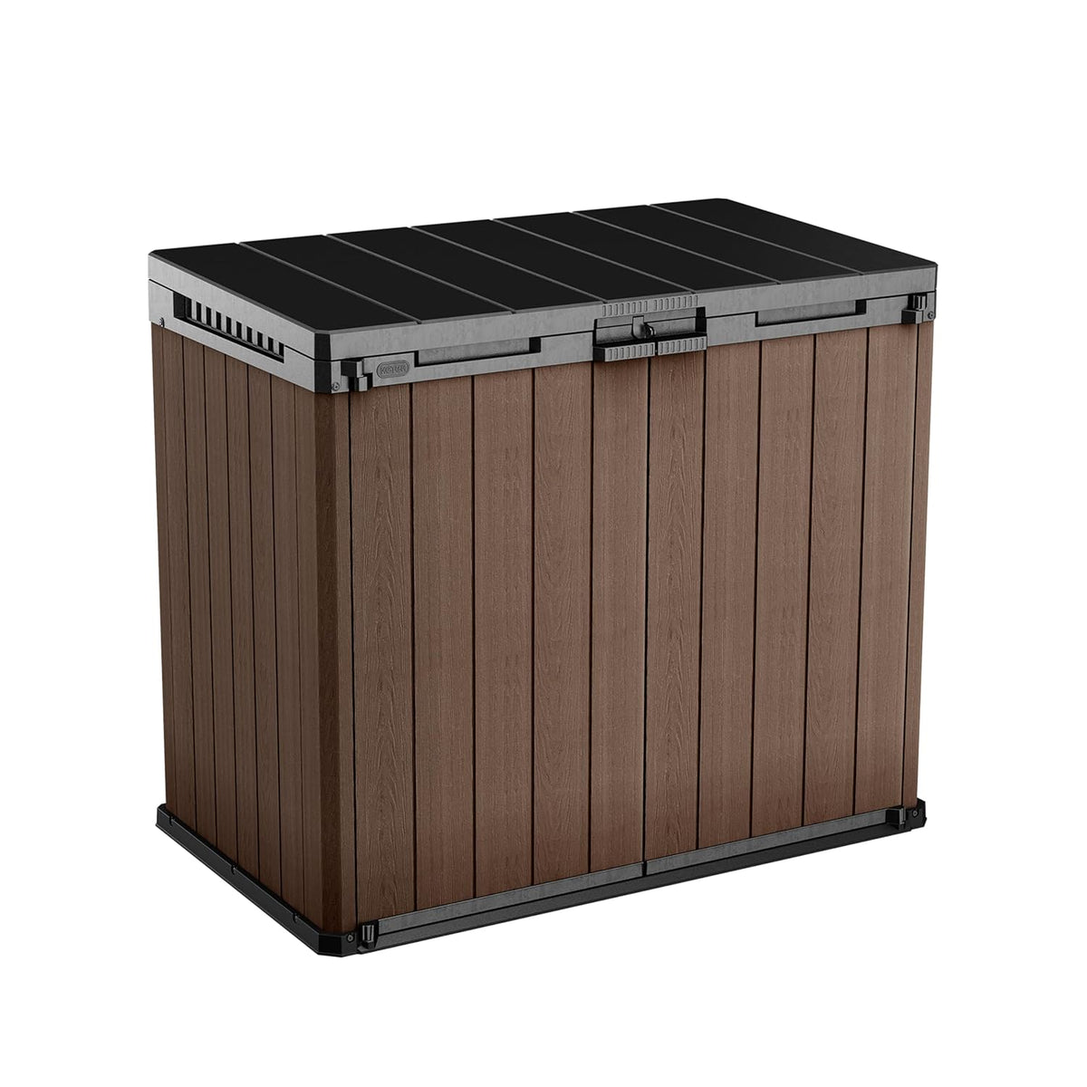 Outdoor Garden Storage Shed 232.5 Gal Top And Front Opening Light Gray