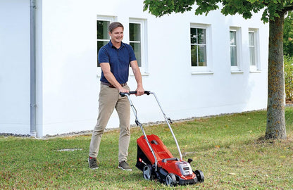 Cordless Lawn Mower 13in 18V 4.0Ah Brushless Motor Red Black