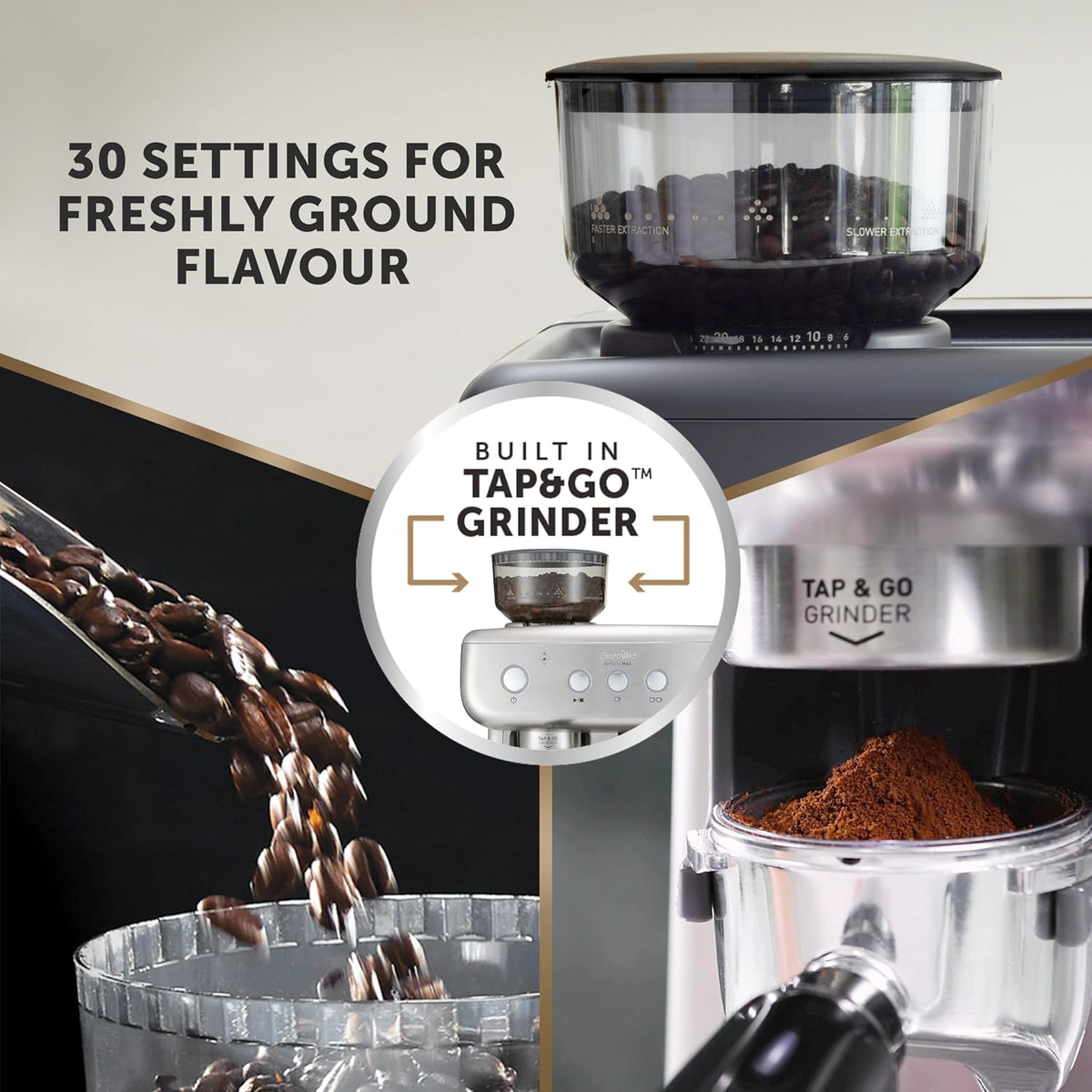 Espresso Machine 3 Qt 15 Bar Integrated Grinder Stainless Steel