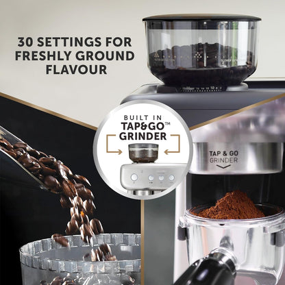 Espresso Machine 3 Qt 15 Bar Integrated Grinder Stainless Steel