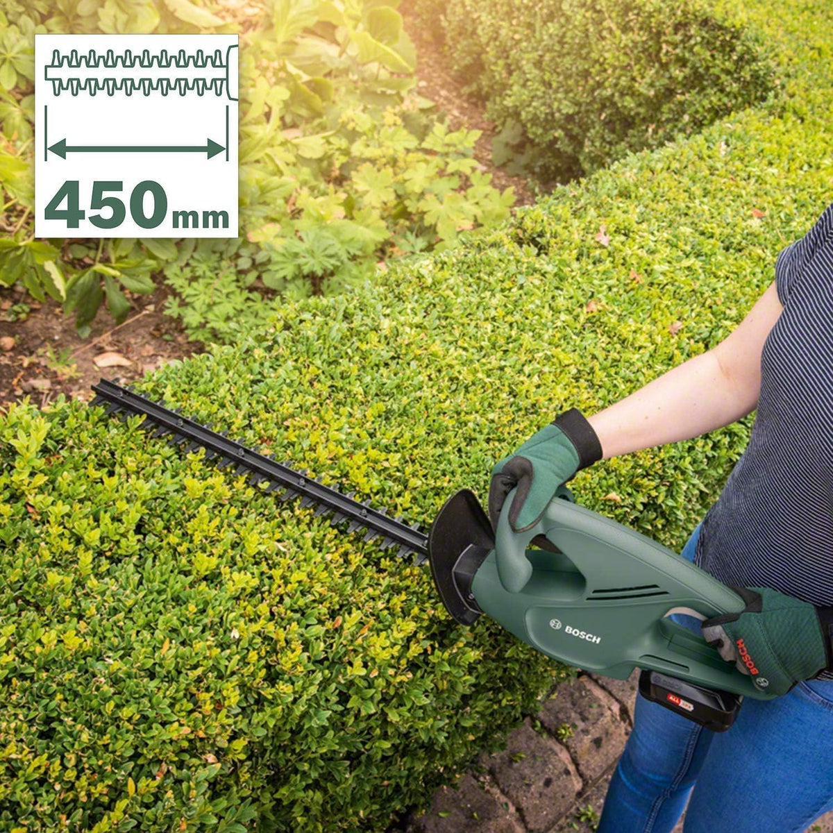Cordless Hedge Trimmer 17.7in 18V 2.0Ah Anti-Blocking System