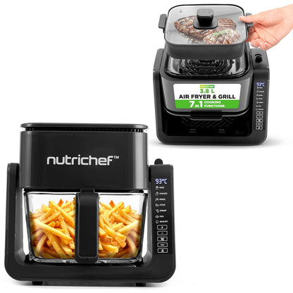Air Fryer and Grill 4.2 Qt 7-in-1 Preset Cook Modes Black