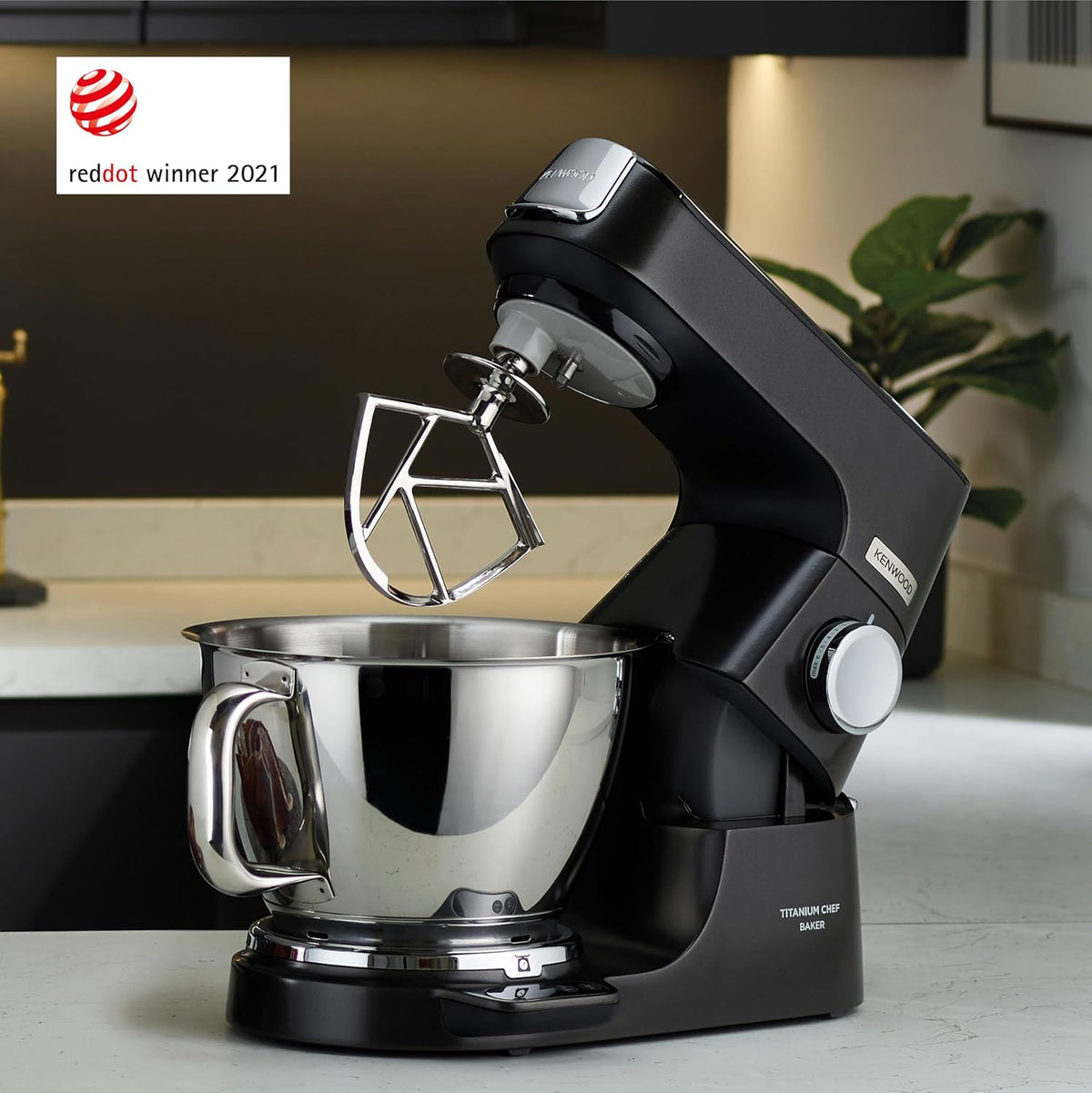 Stand Mixer 1200W Integrated Scale 5.3 Qt 3.7 Qt Bowls Black