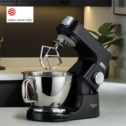 Stand Mixer 1200W Integrated Scale 5.3 Qt 3.7 Qt Bowls Black