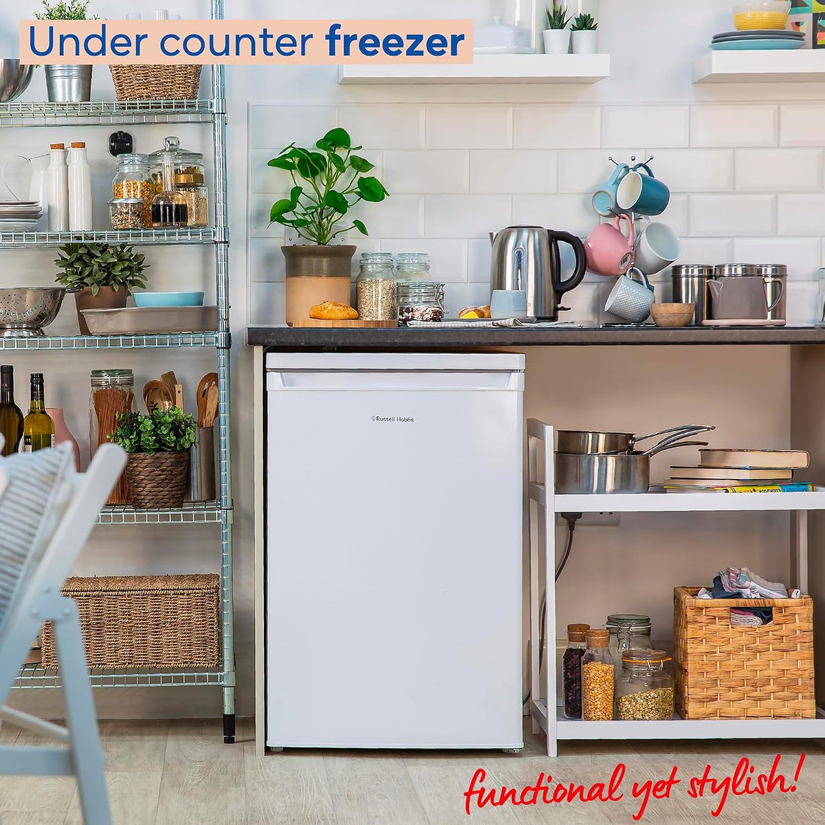 Under Counter Freezer 3.2 cu ft 21.7in White Freestanding