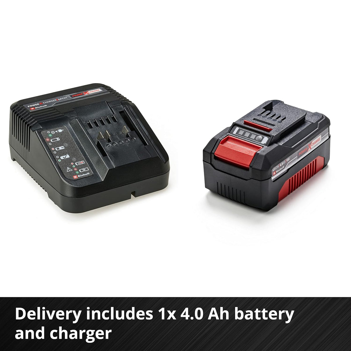 Cordless Lawn Mower 13in 18V 4.0Ah Brushless Motor Red Black