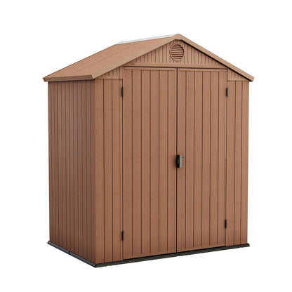 Resin Garden Storage Shed 6 X 4 Ft Gray Single Door Lockable
