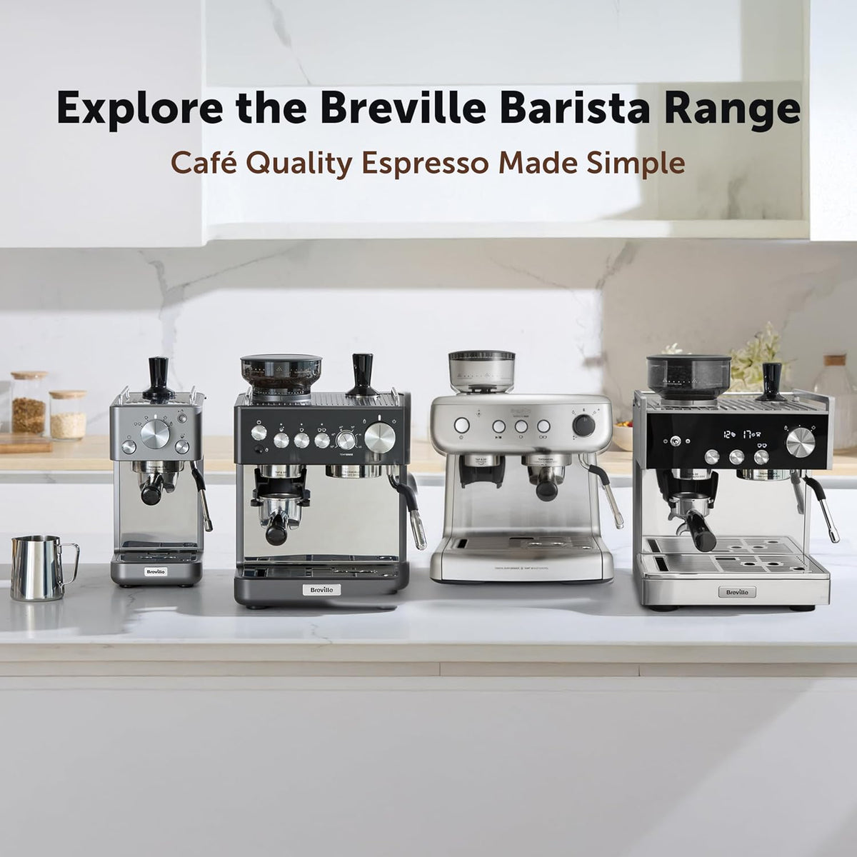 Espresso Machine 3 Qt 15 Bar Integrated Grinder Stainless Steel