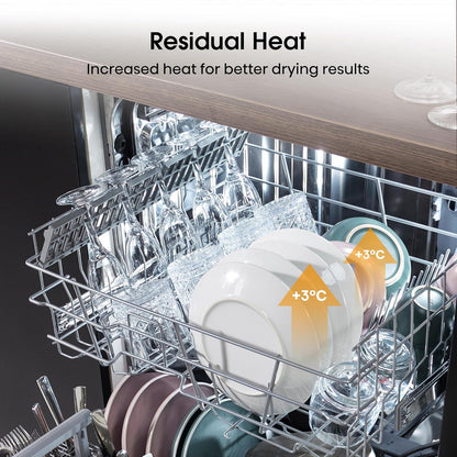Freestanding Dishwasher 13 Place Settings 23.6in Black