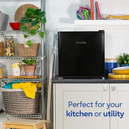 Freestanding Mini Freezer 1.1 cu ft Adjustable Temperature Black Reversible Door