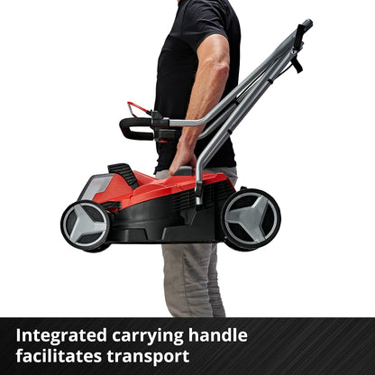 Cordless Lawn Mower 13in 18V 4.0Ah Brushless Motor Red Black