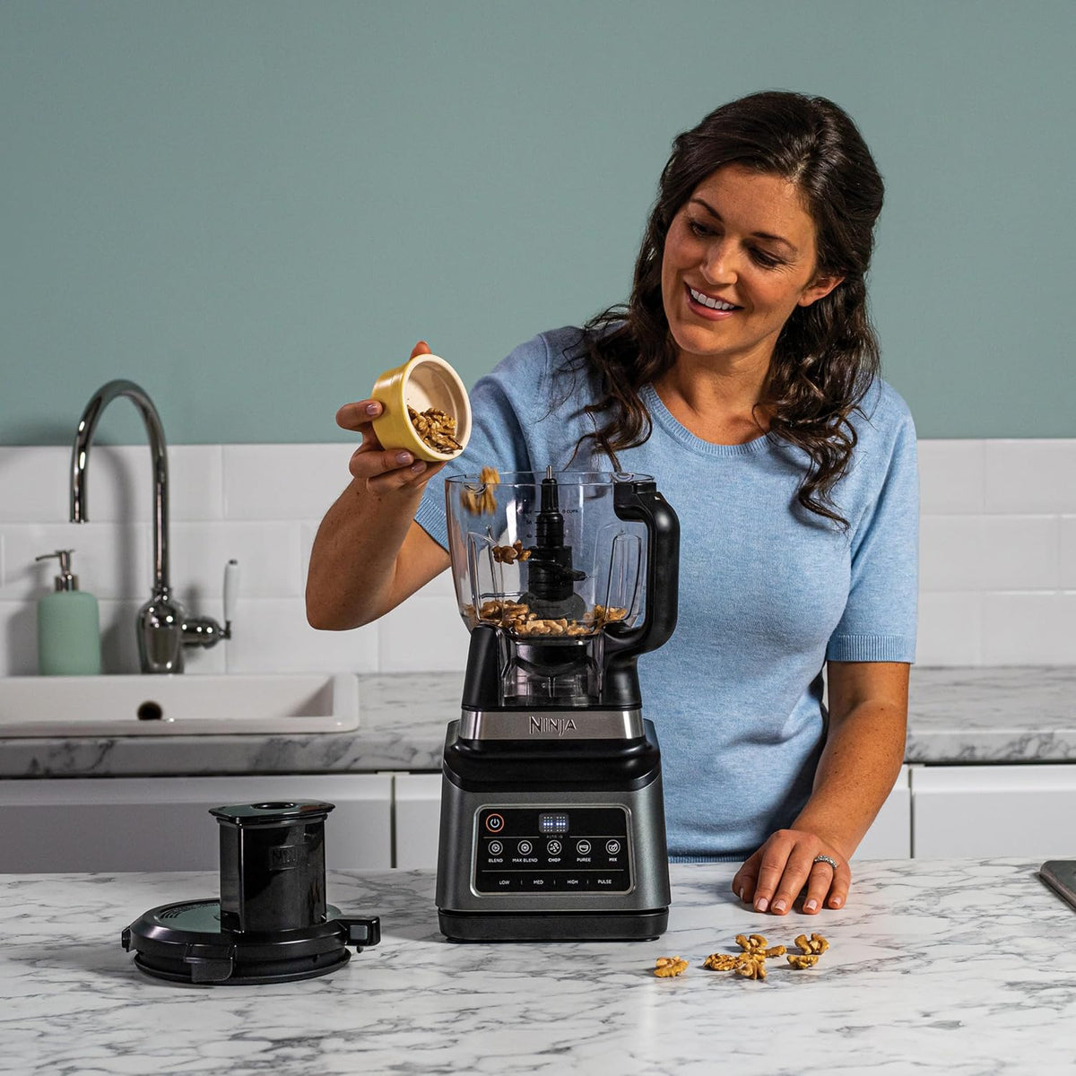 3-In-1 Food Processor And Blender With 5 Automatic Programs 1.9 Qt Black